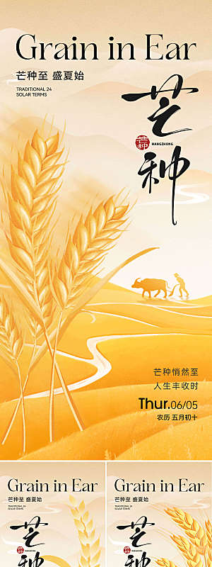 二十四节气芒种海报