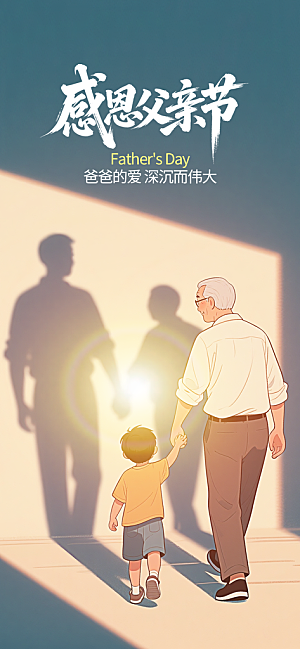 温馨创意父亲节海报
