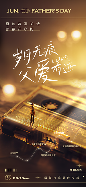 创意温馨父亲节海报