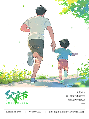 创意温馨父亲节海报