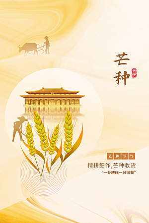 芒种节气传统活动海报