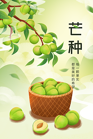 芒种节气传统活动海报