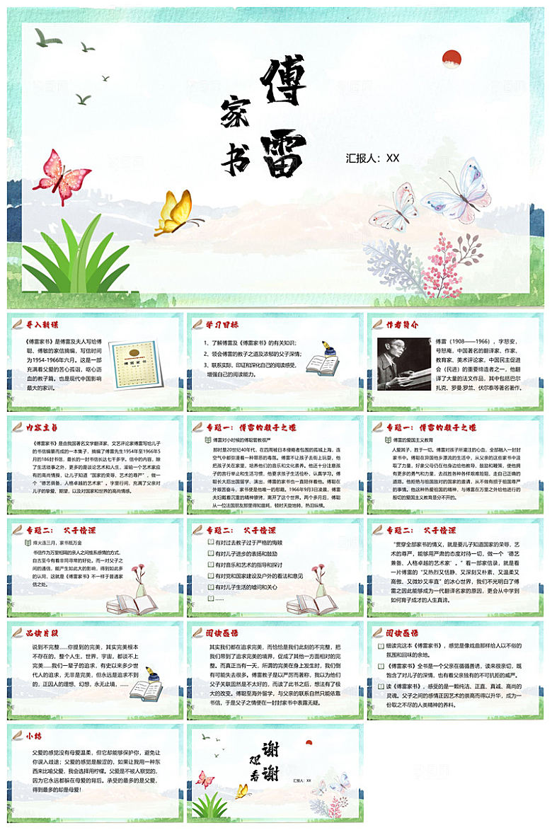 教师读书分享名著书籍读后感阅读教学课件