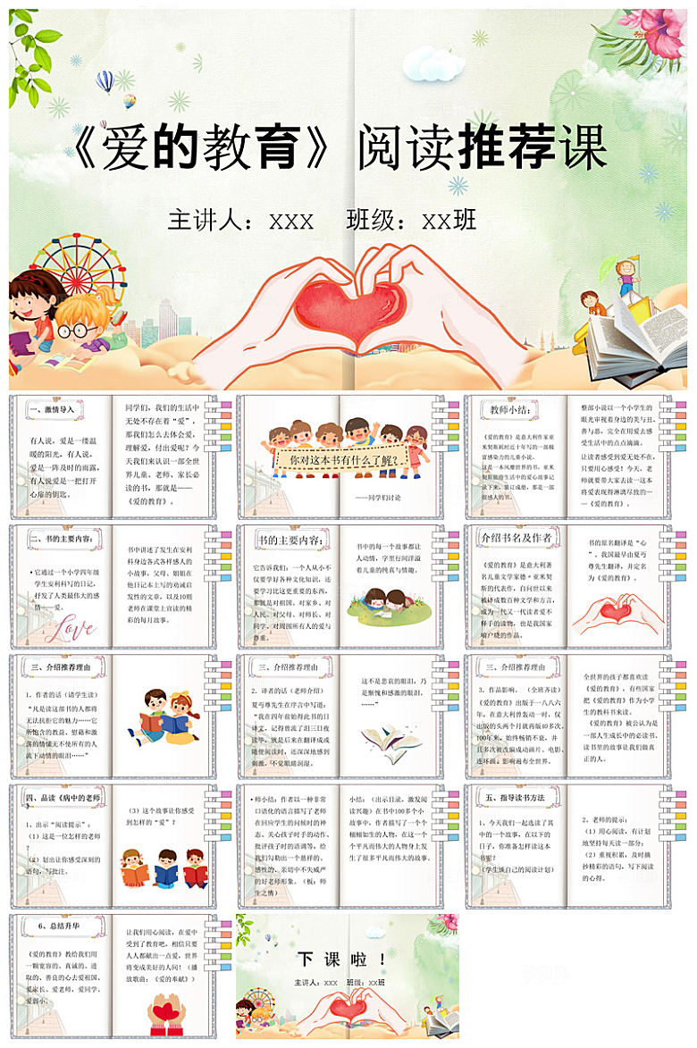 教师读书分享名著书籍读后感阅读教学课件