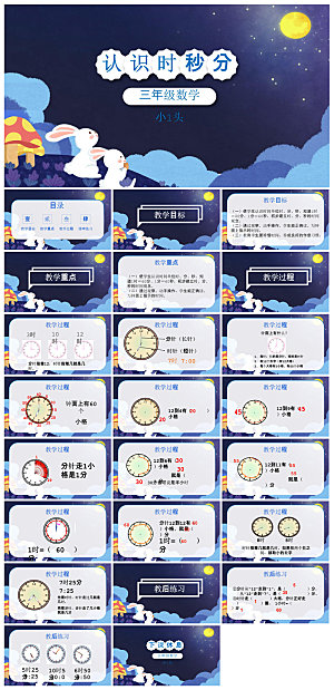 简约清新数学教案教学演讲课件PPT