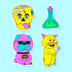 趣味卡通插画元素