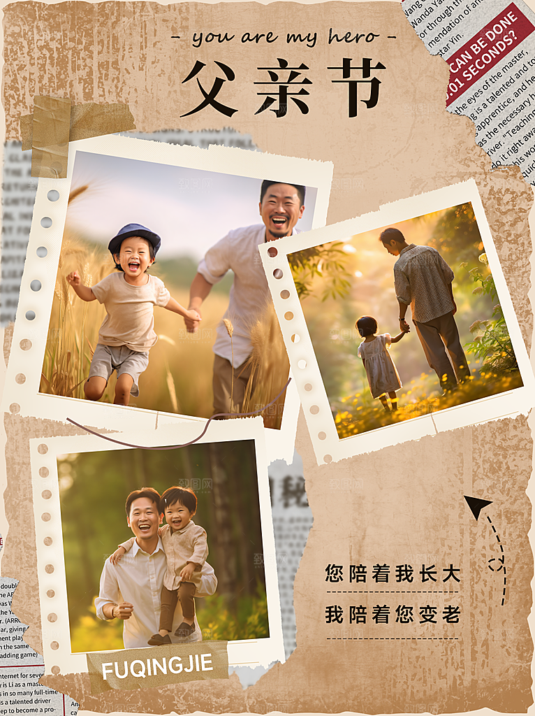 简约大气父亲节节日活动宣传海报