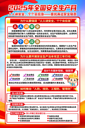 全国安全生产月海报