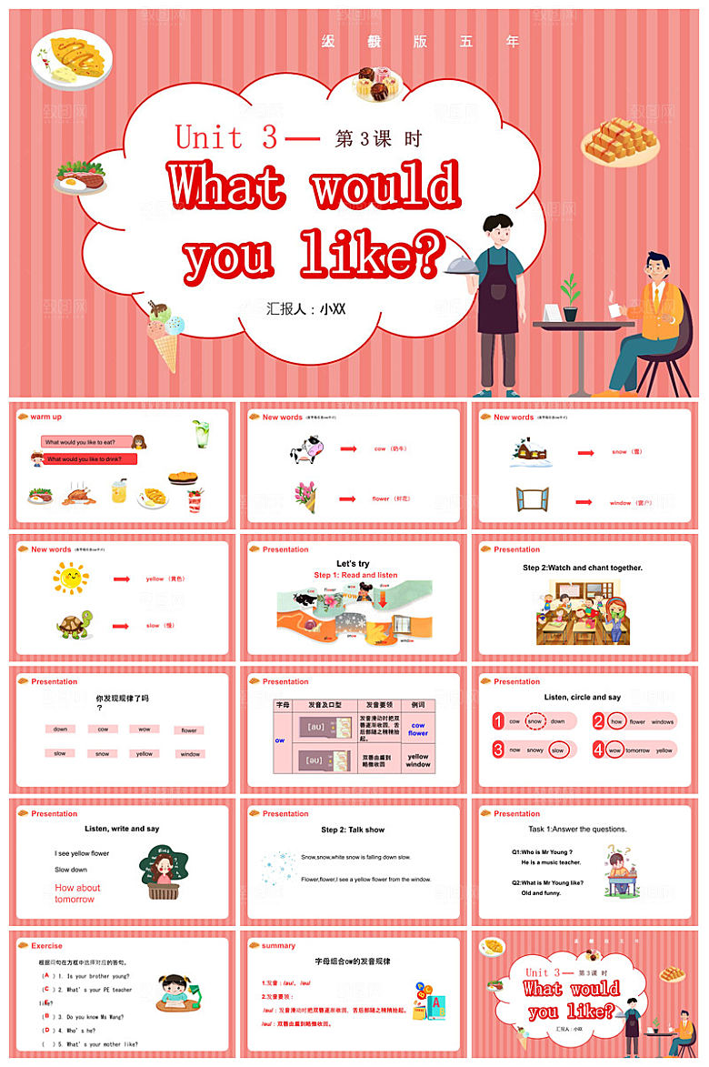 卡通英语语法中小学生教师教学课件