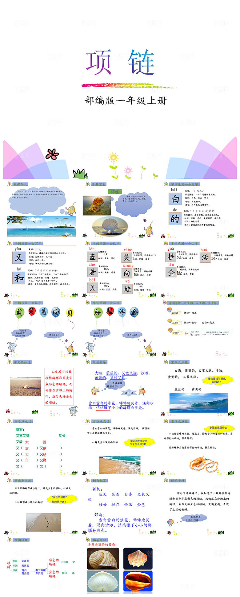 汉语拼音卡通一年级语文教师说课教学课件