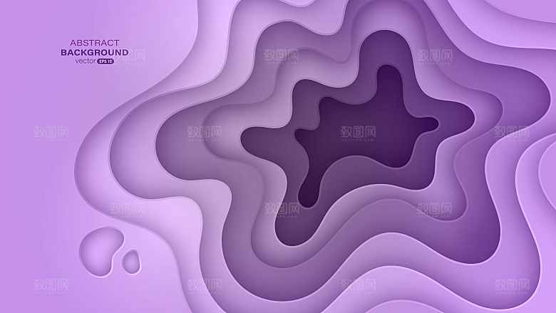矢量小清新抽象几何重叠立体图形渐变