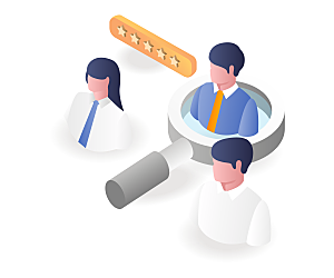 等距客户满意度评级质量调查评价素材