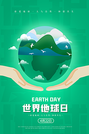 保护地球环境土地荒漠化干旱日节约资源海报