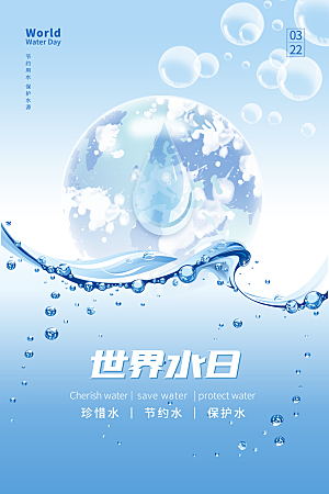 保护地球环境土地荒漠化干旱日节约资源海报