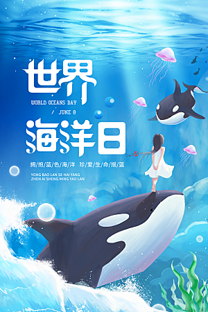 环保湿地动物森林气象海洋日保护环境海报