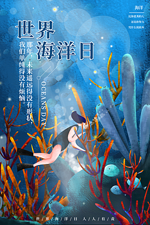 环保湿地动物森林气象海洋日保护环境海报