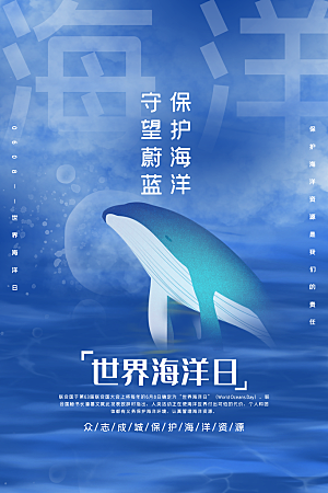 环保湿地动物森林气象海洋日保护环境海报