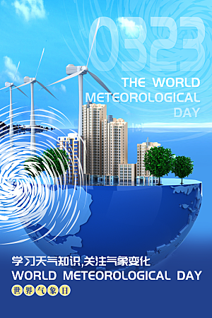 环保湿地动物森林气象海洋日保护环境海报
