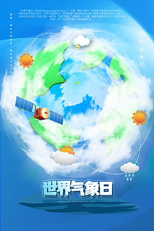 环保湿地动物森林气象海洋日保护环境海报