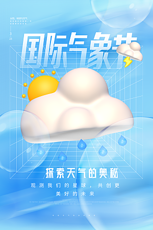 环保湿地动物森林气象海洋日保护环境海报