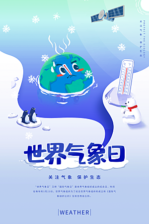 环保湿地动物森林气象海洋日保护环境海报