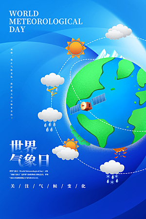 环保湿地动物森林气象海洋日保护环境海报