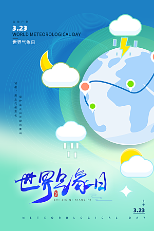 环保湿地动物森林气象海洋日保护环境海报