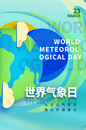 环保湿地动物森林气象海洋日保护环境海报