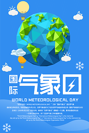 环保湿地动物森林气象海洋日保护环境海报