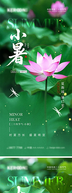 小暑大暑宣传海报