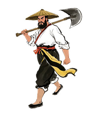 复古古代人物PNG素材