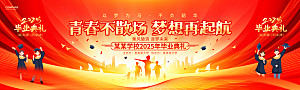 毕业毕业季毕业典礼宣传海报