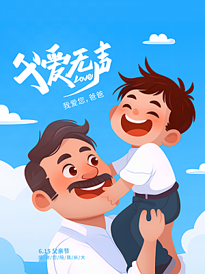 父亲节节日节庆营销宣传PSD海报