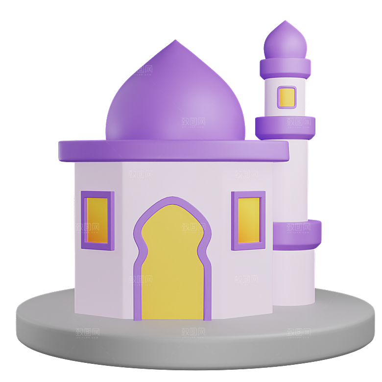 卡通3D立体旅游免扣元素