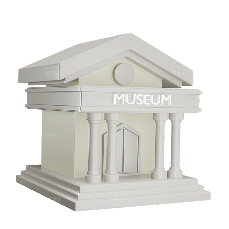 卡通3D立体旅游免扣元素