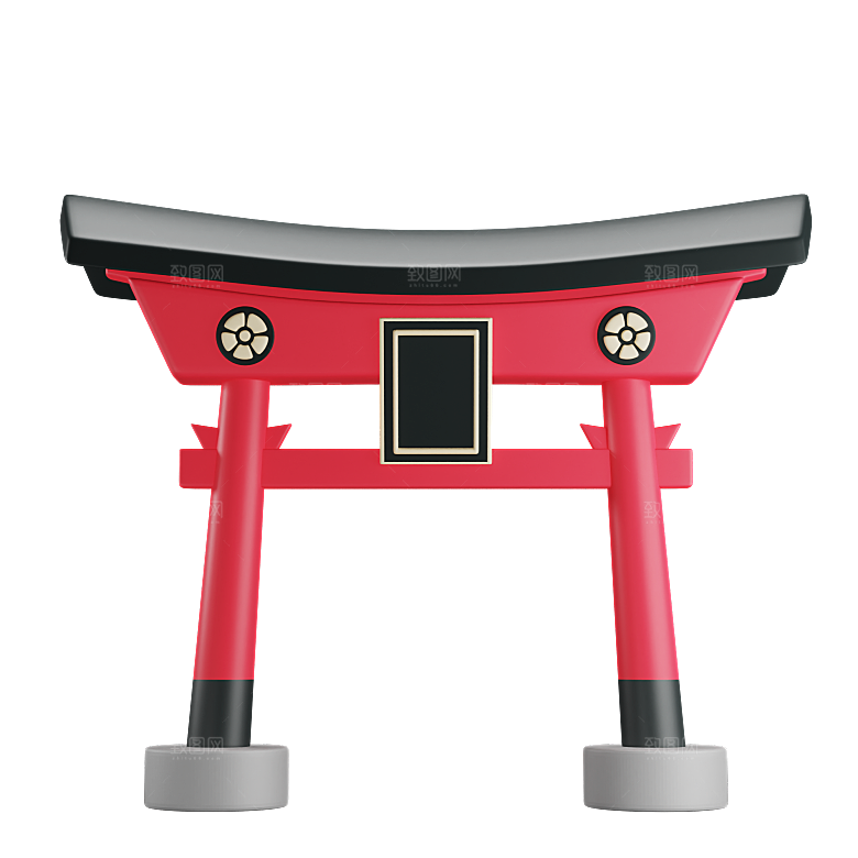 卡通3D立体旅游免扣元素