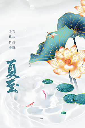 夏至节气传统海报