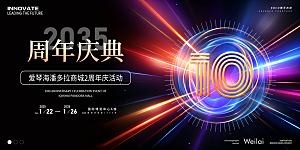 购物中心周年庆展板