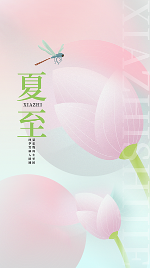夏至节气传统活动海报