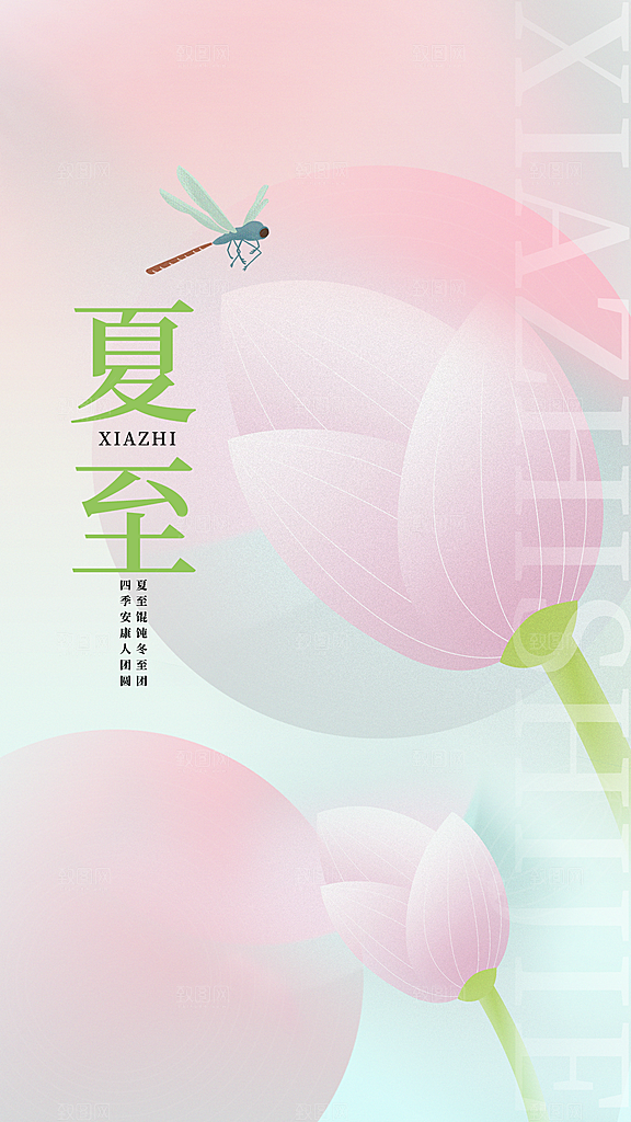 夏至节气传统活动海报