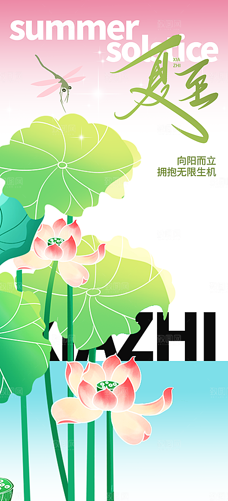 夏至节气传统活动海报