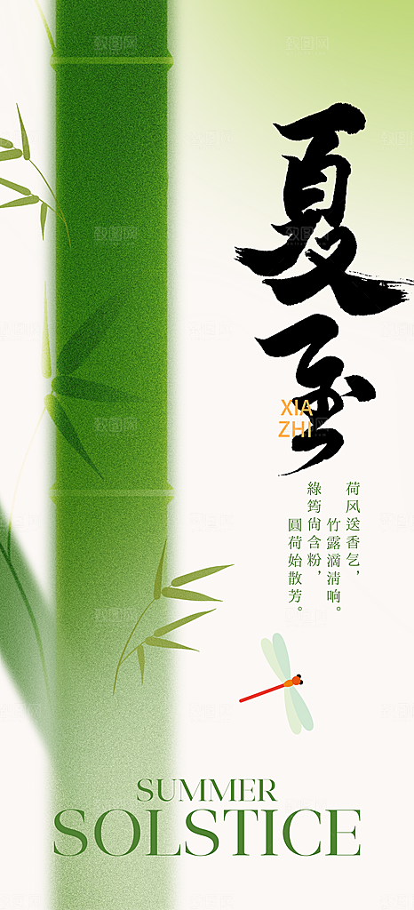 夏至节气传统活动海报