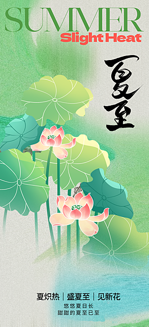 夏至节气传统活动海报