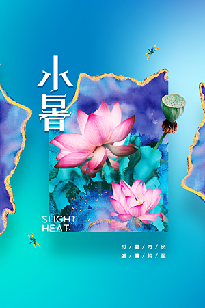 小暑夏天夏季活动节气海报