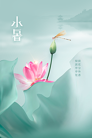小暑节气传统活动海报