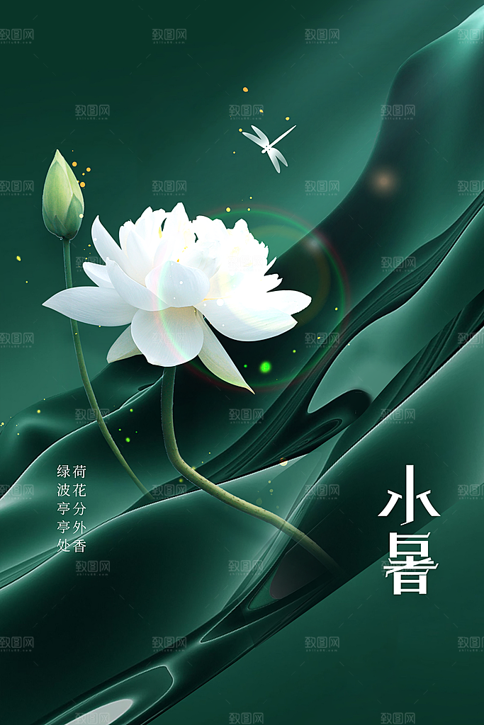 小暑节气传统活动海报