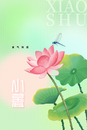 小暑节气传统活动海报