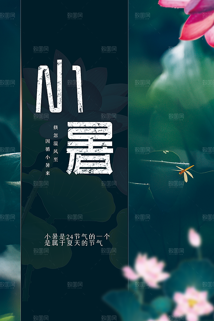 小暑节气传统活动海报