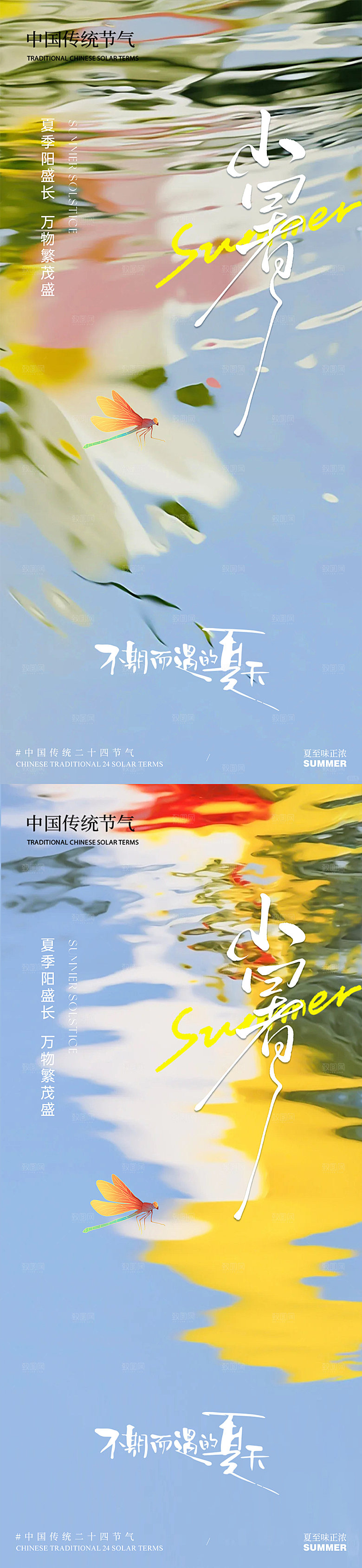 小暑花卉弥散唯美艺术夏季
