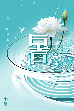 小暑节气传统海报